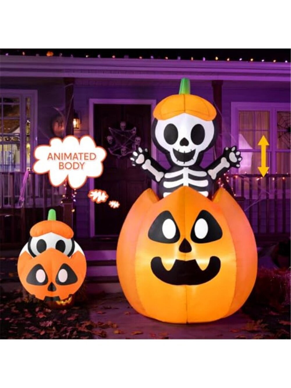 Joiedomi 5FT Halloween Animated Inflatables Outdoor Decorations, Inflatable